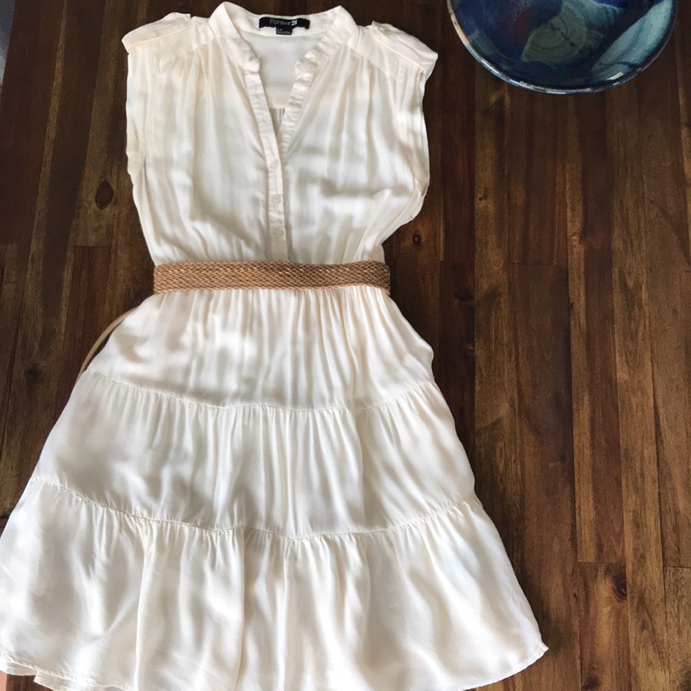 Forever 21 light peach cotton dress, Size S/P